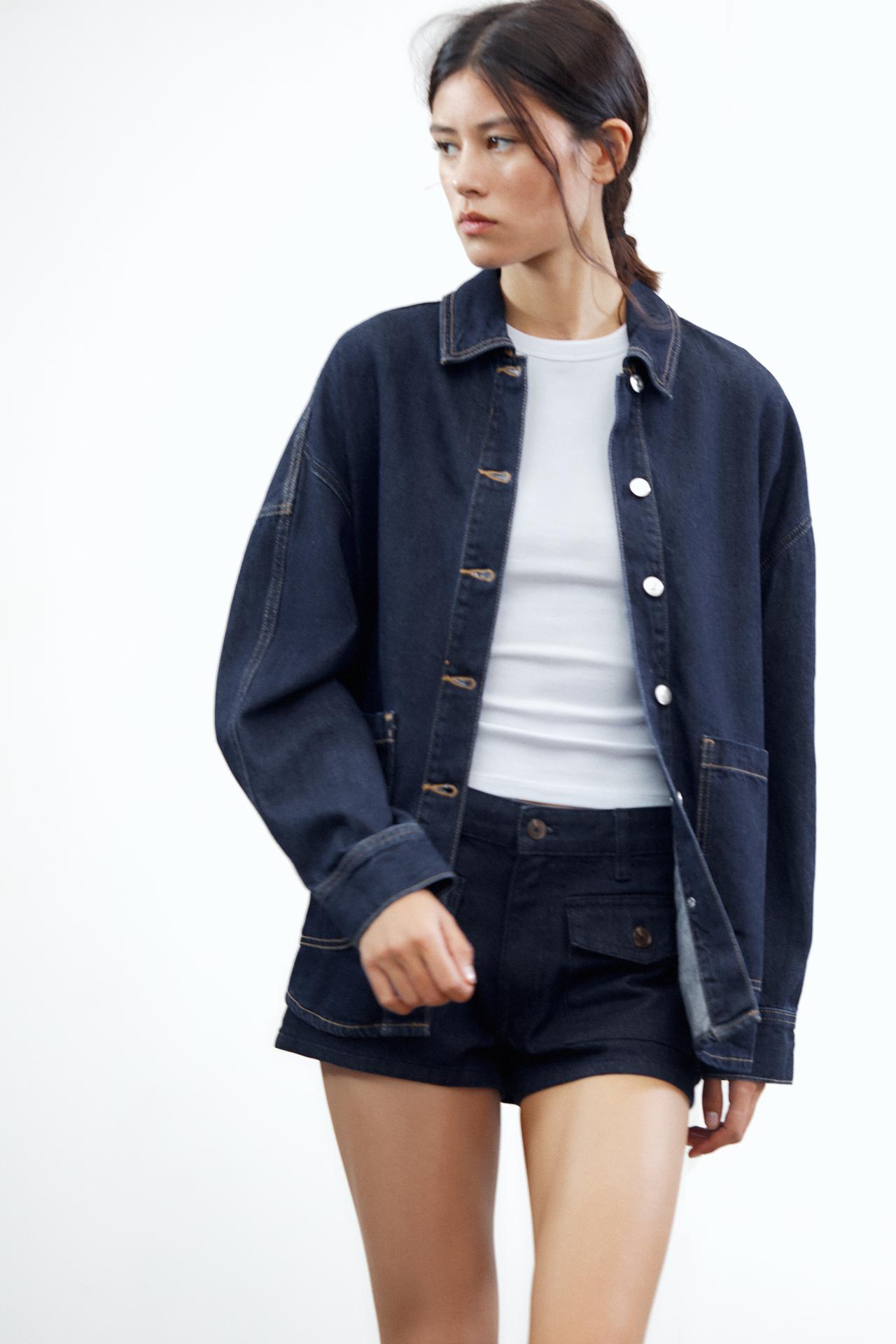 SURCHEMISE EN JEAN TRF OVERSIZE