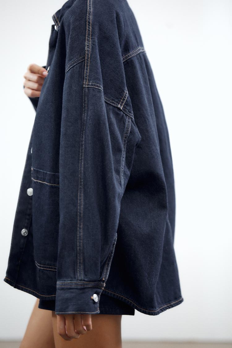 SURCHEMISE EN JEAN TRF OVERSIZE
