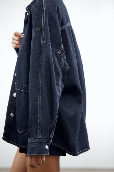 SURCHEMISE EN JEAN TRF OVERSIZE