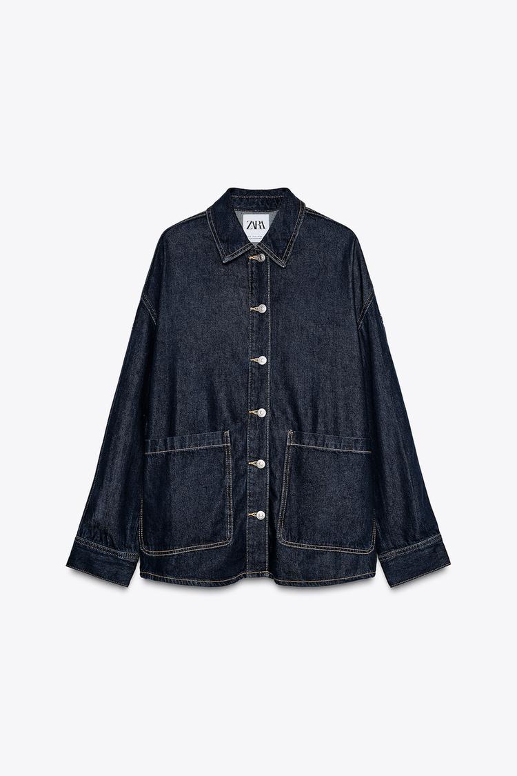 SURCHEMISE EN JEAN TRF OVERSIZE