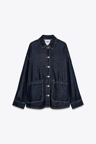 SURCHEMISE EN JEAN TRF OVERSIZE