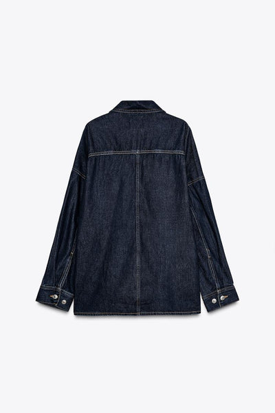 SURCHEMISE EN JEAN TRF OVERSIZE