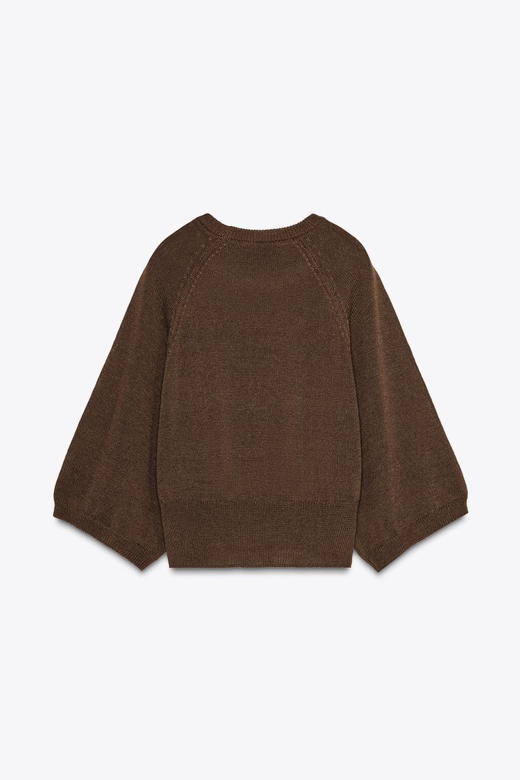 PULL EN MAILLE MANCHE AMPLE