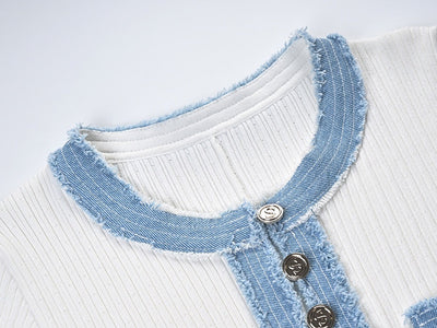 Robe tricotée à boutons dorés - 154877