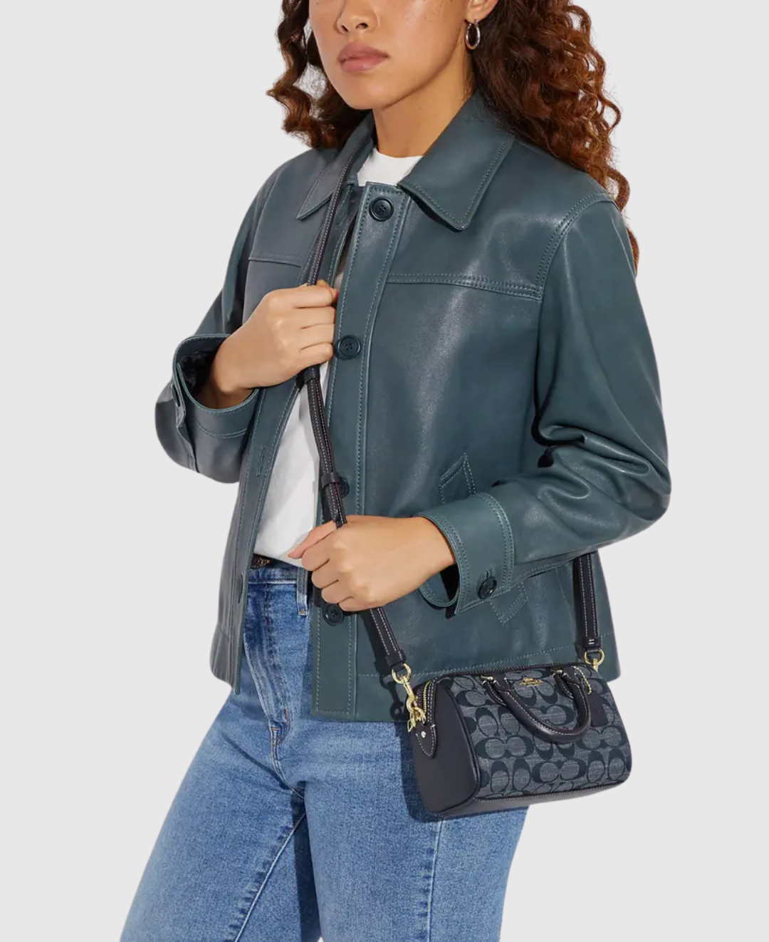 Mini sac Rowan en denim Bleu