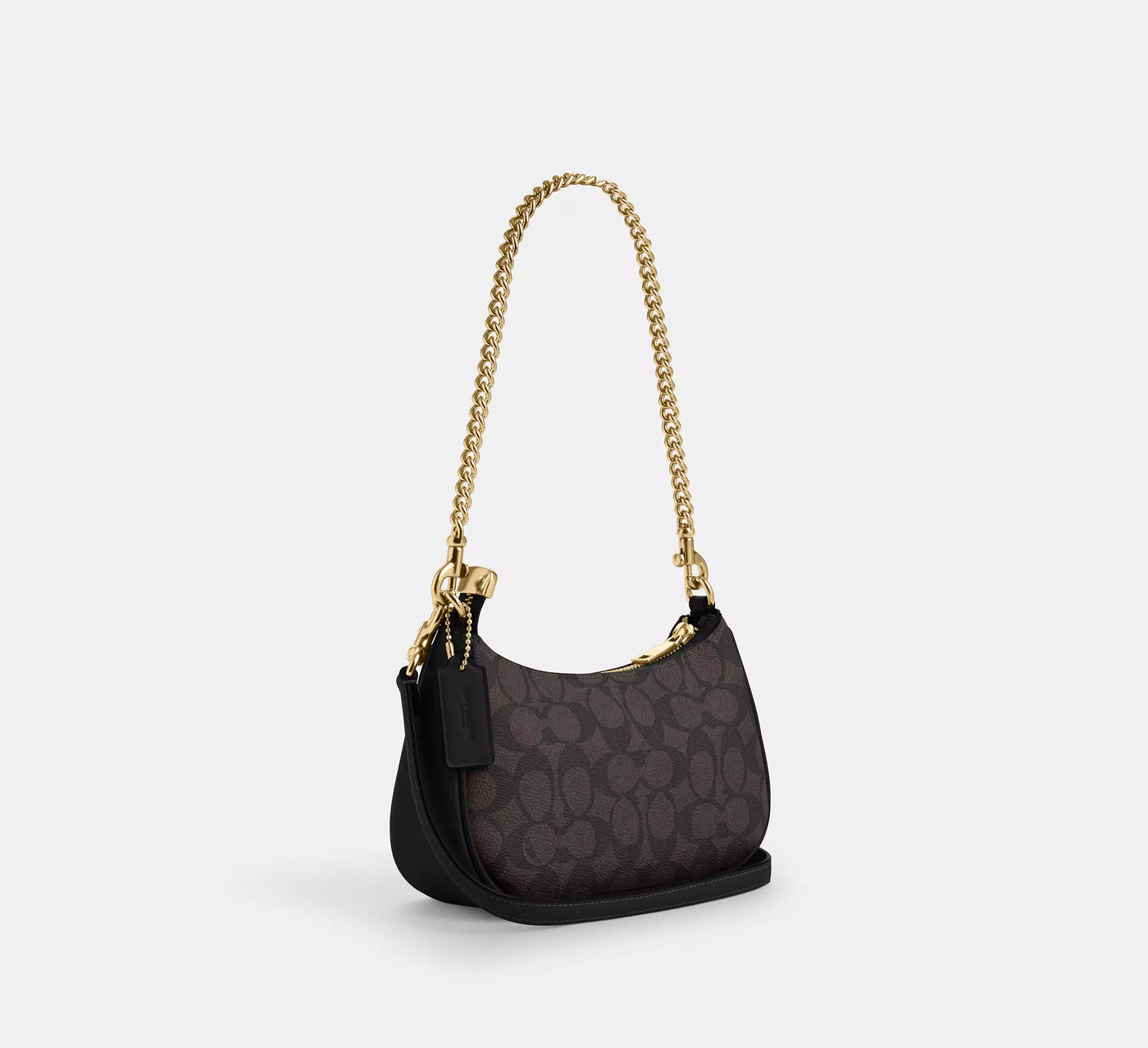 Mini sac bandoulière Teri Toile Noir Coach