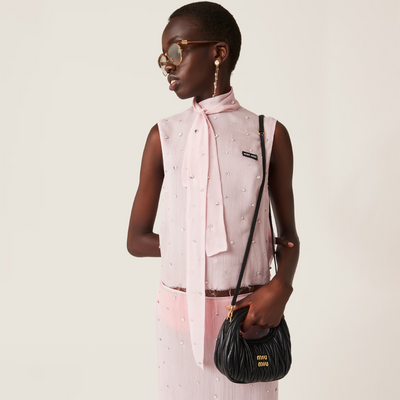 Mini sac Hobo MiuMiu Noir