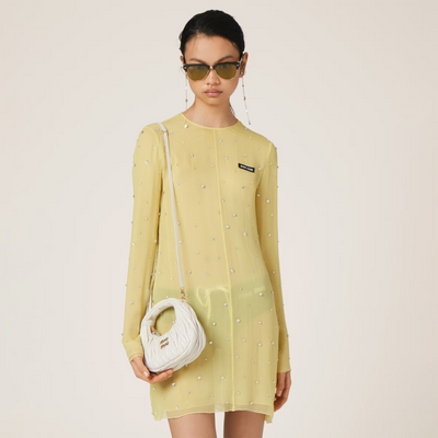 Mini sac Hobo MiuMiu Blanc