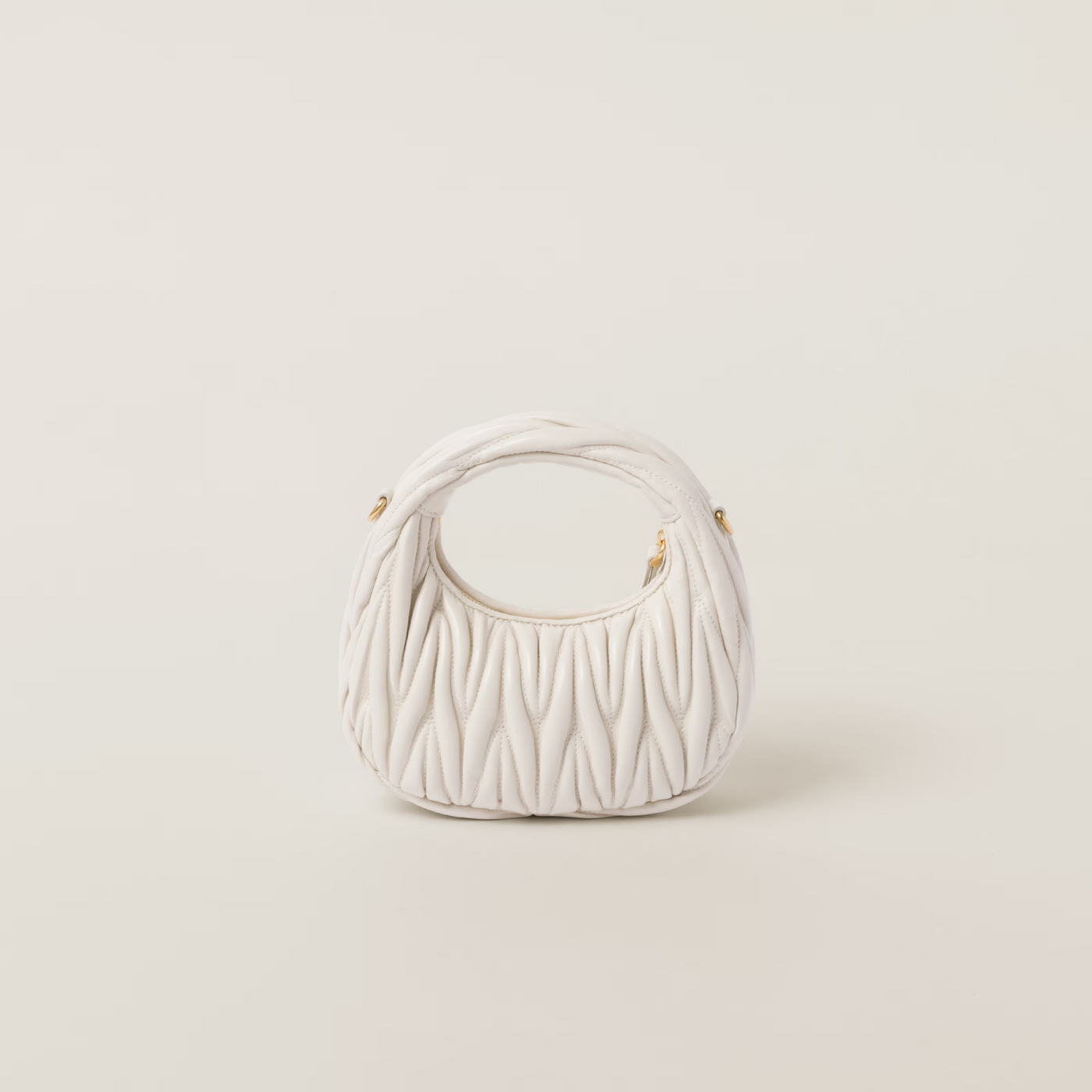 Mini sac Hobo MiuMiu Blanc