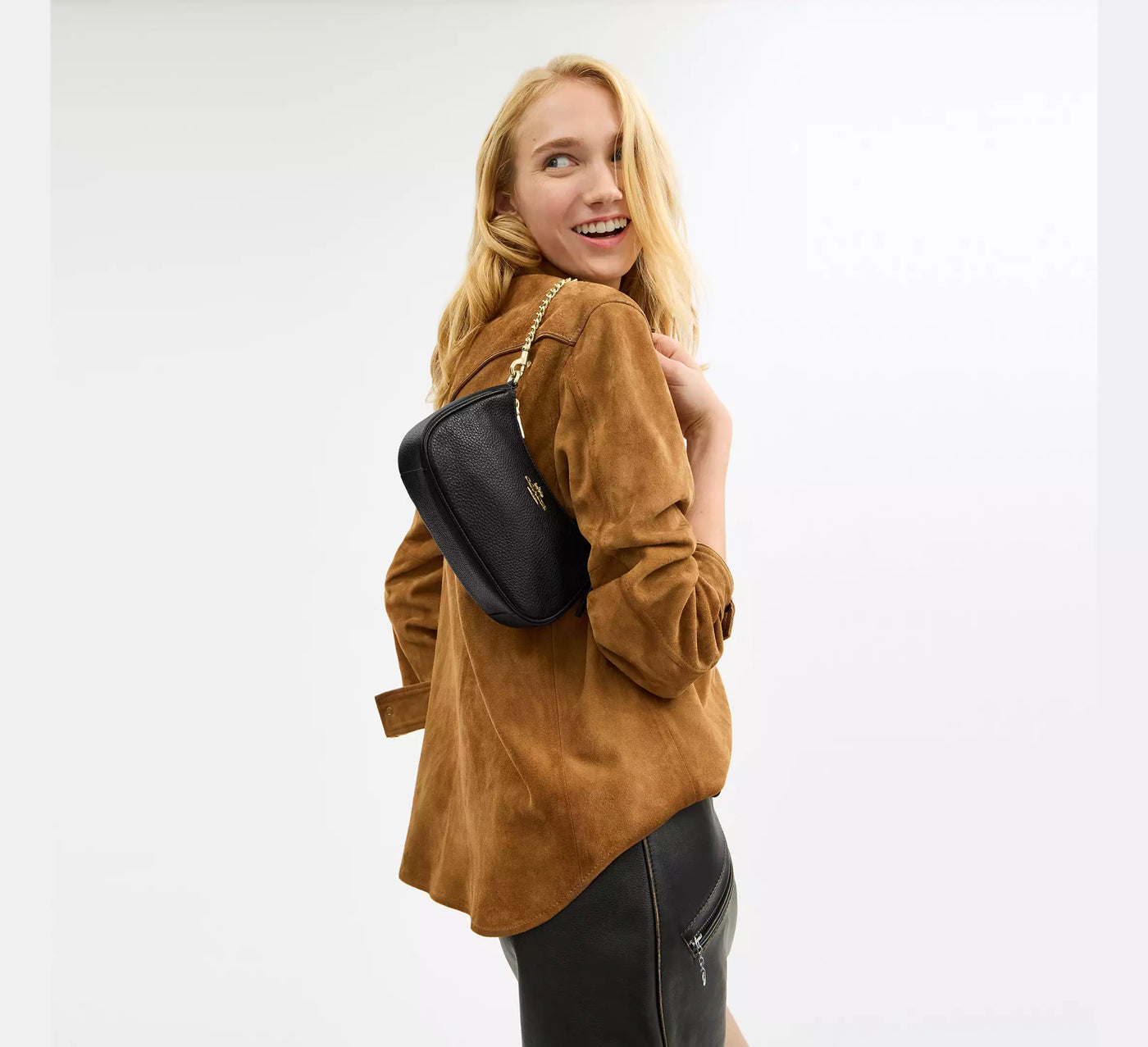 Mini sac bandoulière Teri Noir Coach