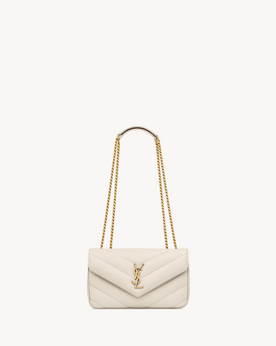 Sac Loulou Cuir Matelassé YSL Blanc