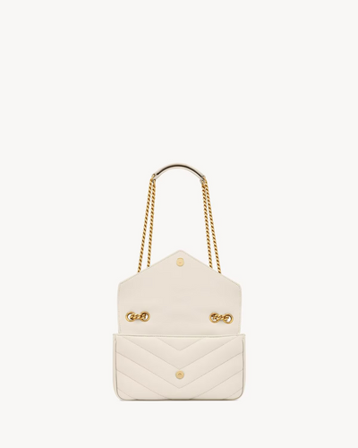 Sac Loulou Cuir Matelassé YSL Blanc