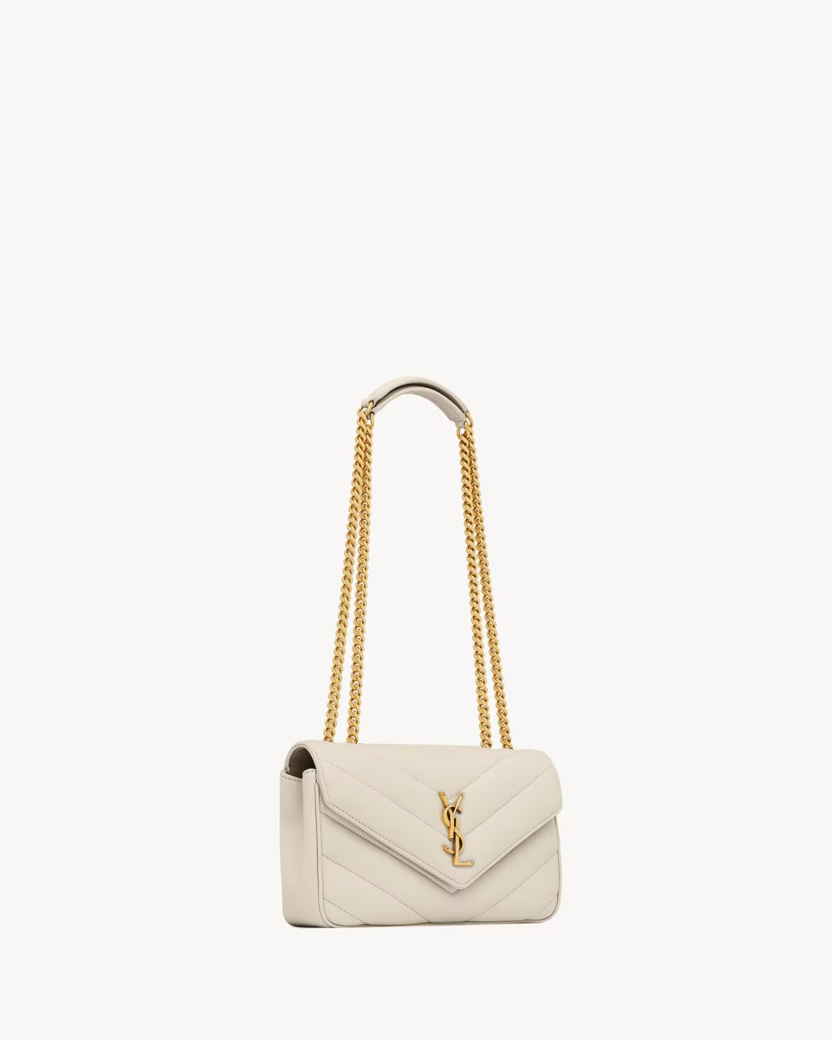 Sac Loulou Cuir Matelassé YSL Blanc