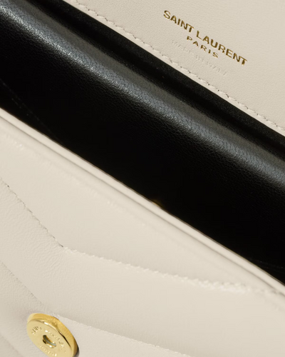 Sac Loulou Cuir Matelassé YSL Blanc