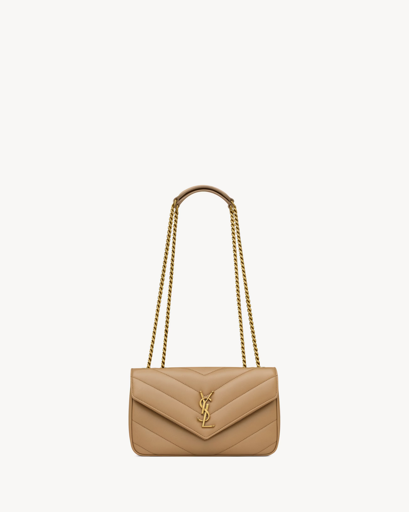 Sac Loulou Cuir Matelassé YSL Natural Tan