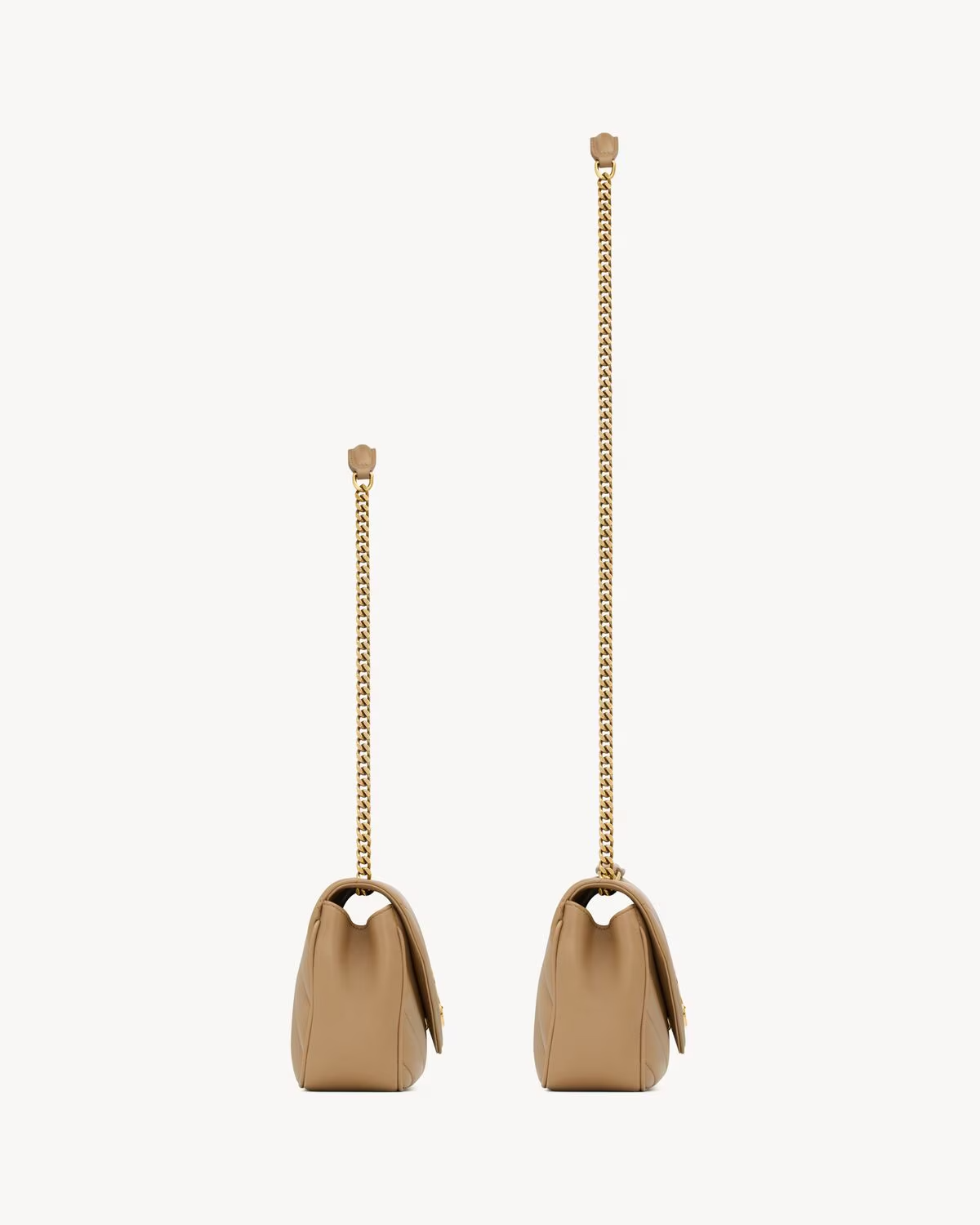 Sac Loulou Cuir Matelassé YSL Natural Tan