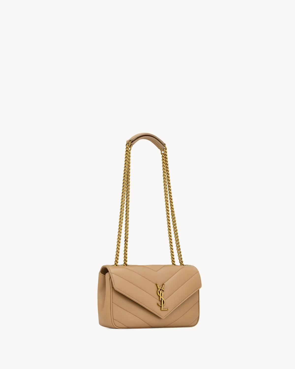 Sac Loulou Cuir Matelassé YSL Natural Tan