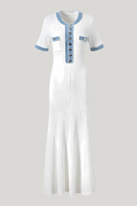 Robe tricotée à boutons dorés - 154877