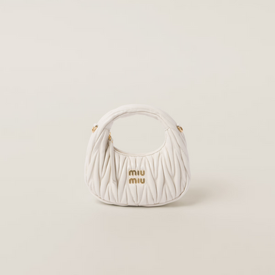Mini sac Hobo MiuMiu Blanc